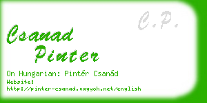 csanad pinter business card